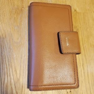 Fossil RFID Logan Tab Tan Wallet